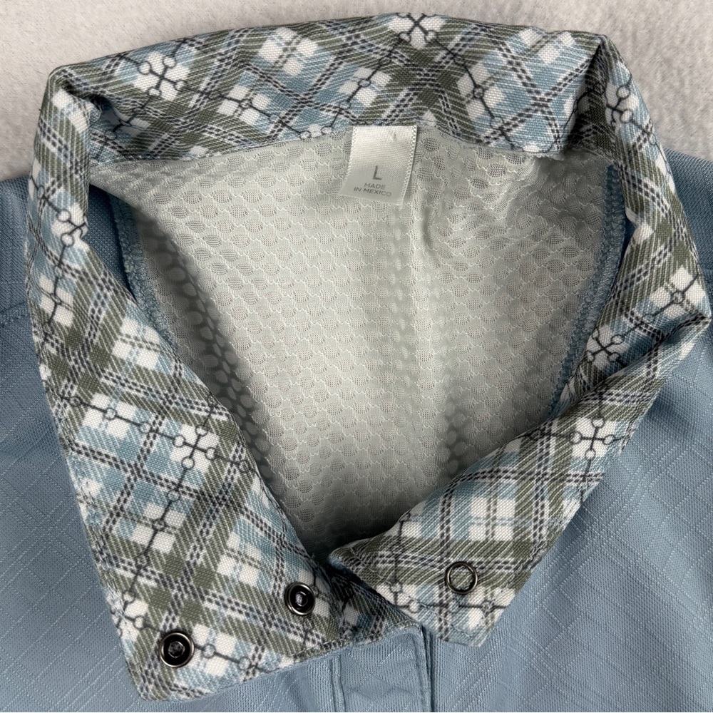 Kerrits Women's Encore Short Sleeve Show Shirt Blue Large - Picture 8 of 11